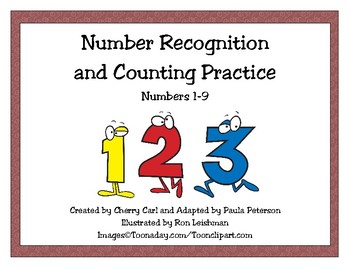 Gingerbread Number Recognition and Counting Practice 1-9