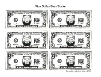 Five Dollar Bear Bucks Classroom Reward System