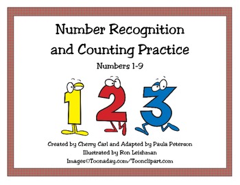 Christmas Number Recognition and Counting Activity Set