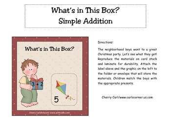 What's in This Box Christmas Addition Literacy Center