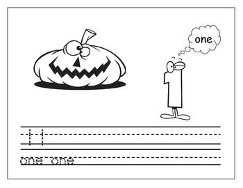 Halloween Number Recognition and Counting Activity